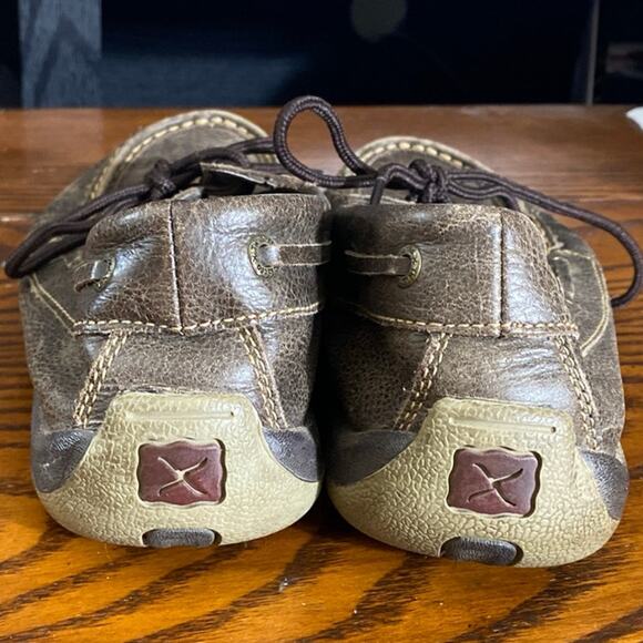 Twisted X Tooled Leather Detail Women's Boat Driving Shoes 8.5 Moccasin Floral - Picture 7 of 10